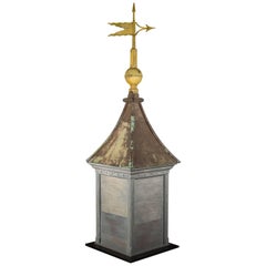 19th Century Copper Top Cupola Weather Vane Tower
