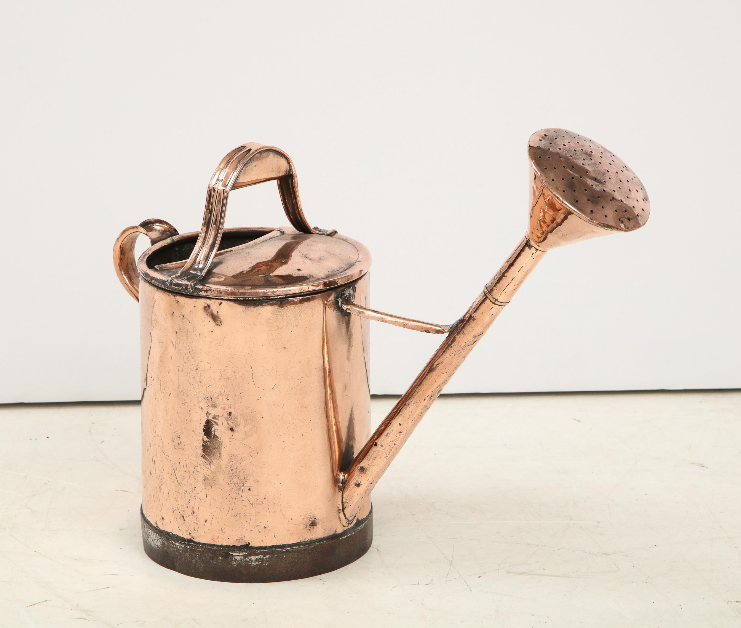Edwardian 19th Century Copper Watering Can For Sale
