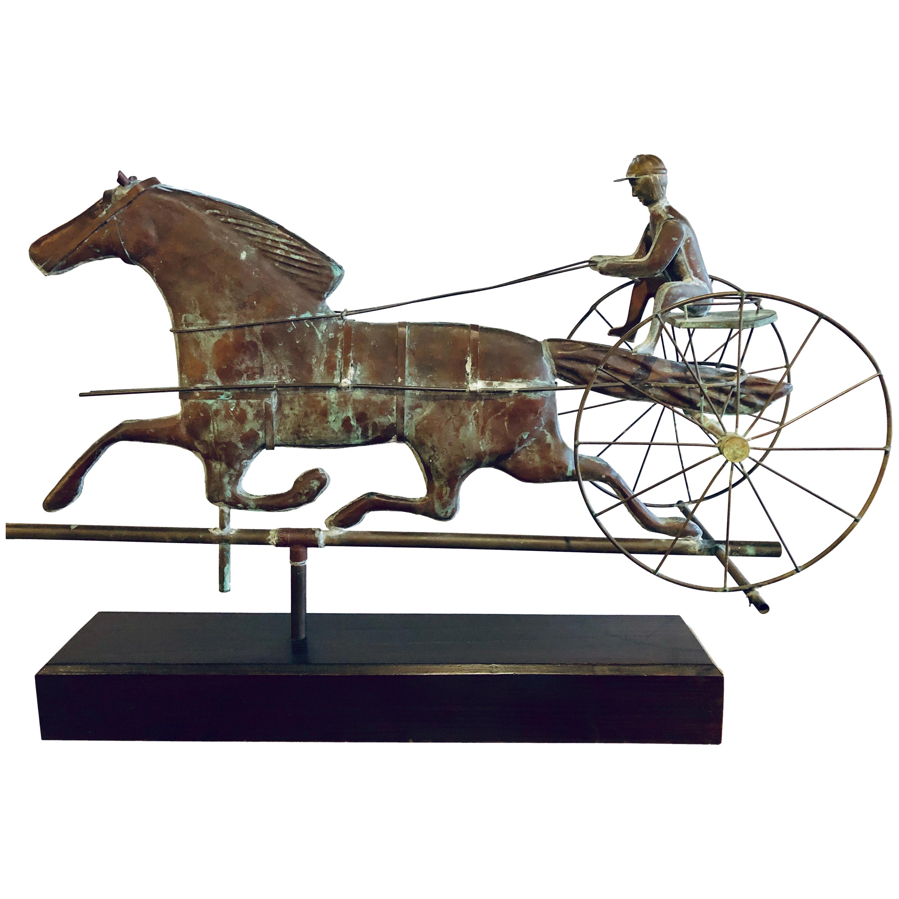 St. Julien Weather Vane Attributed to J.W. Fiske 19th Century Full Bodied Metal For Sale