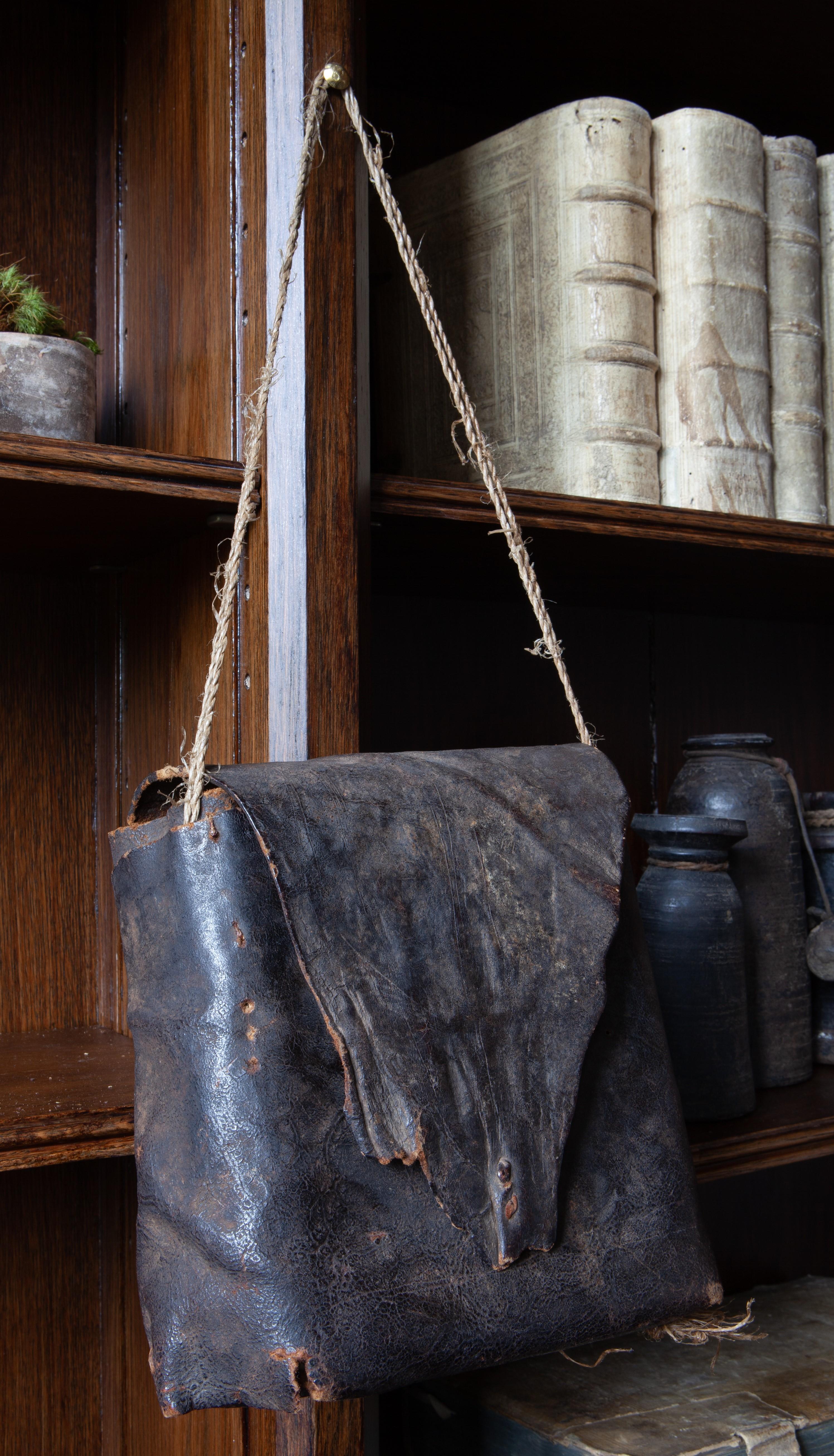 19th Century Ethiopian Bible in Wood with Leather Case In Good Condition In Chicago, IL