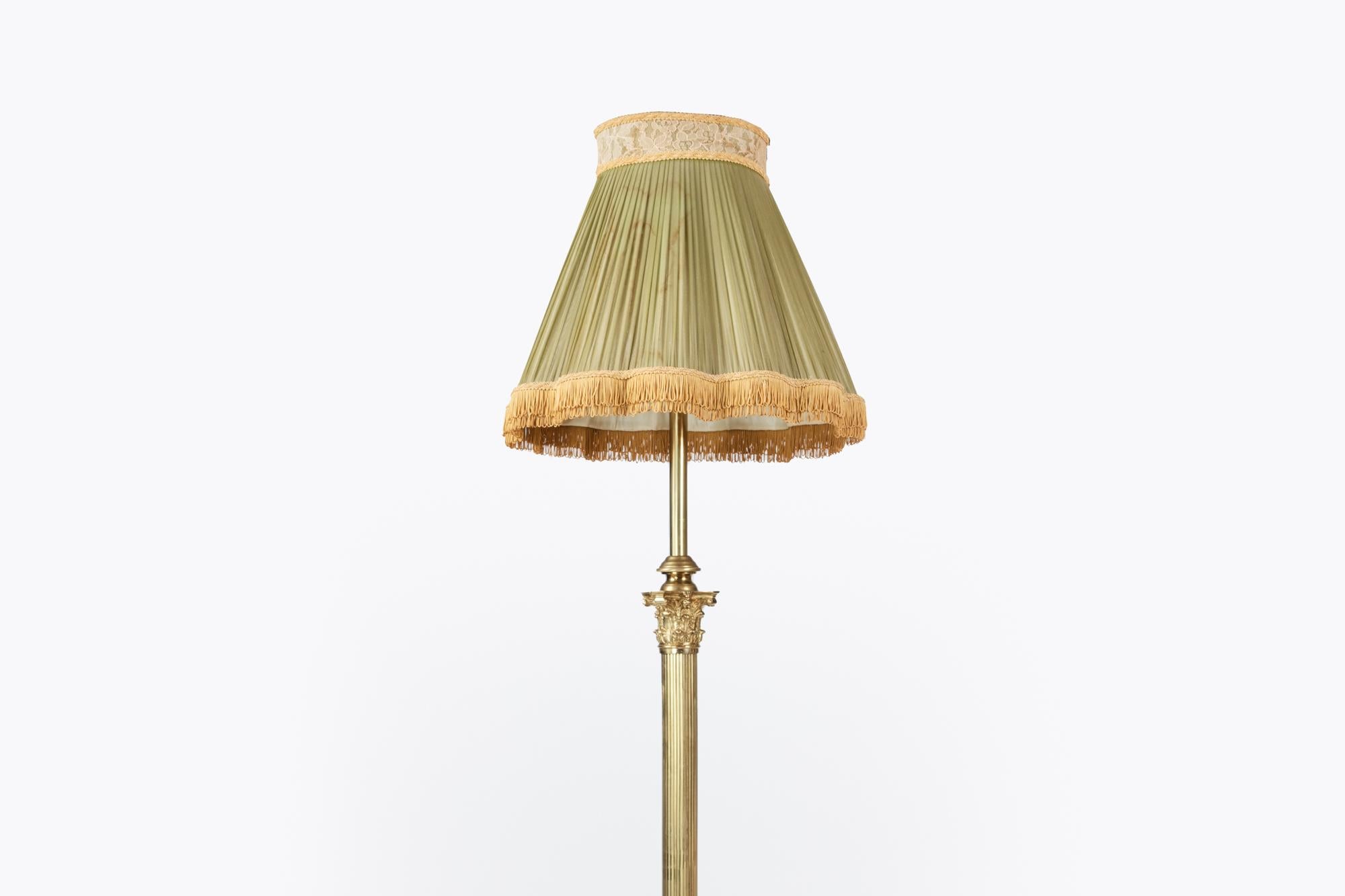 Victorian 19th Century Corinthian Column Standard Lamp
