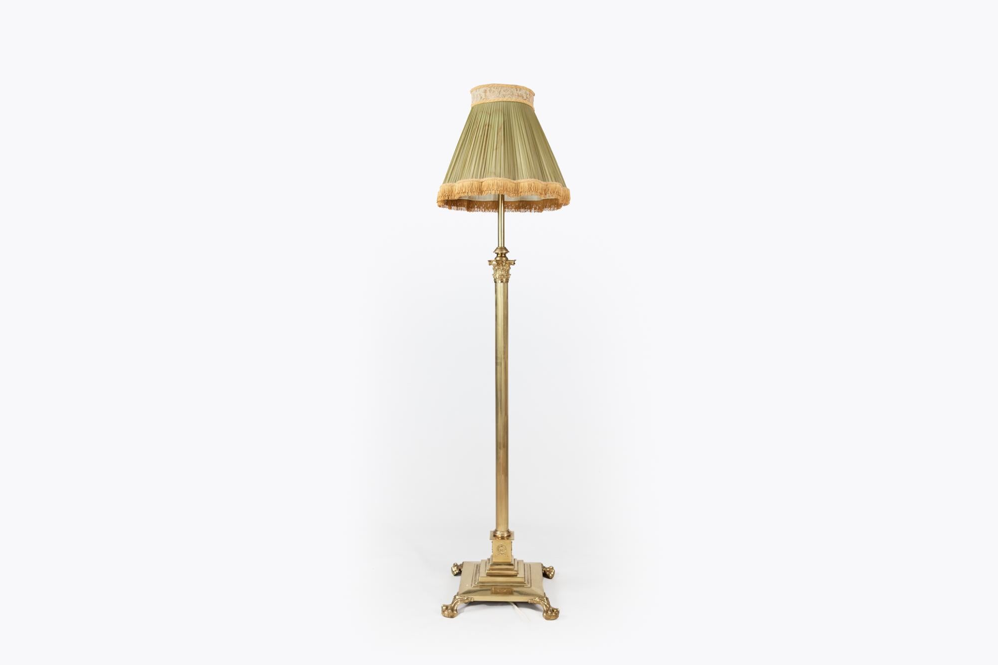 European 19th Century Corinthian Column Standard Lamp