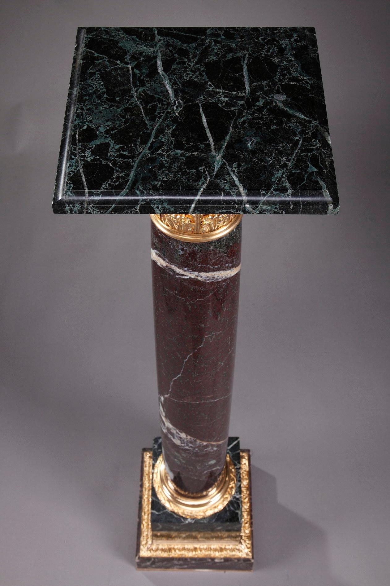 19th Century Corinthian Marble Pedestal 1