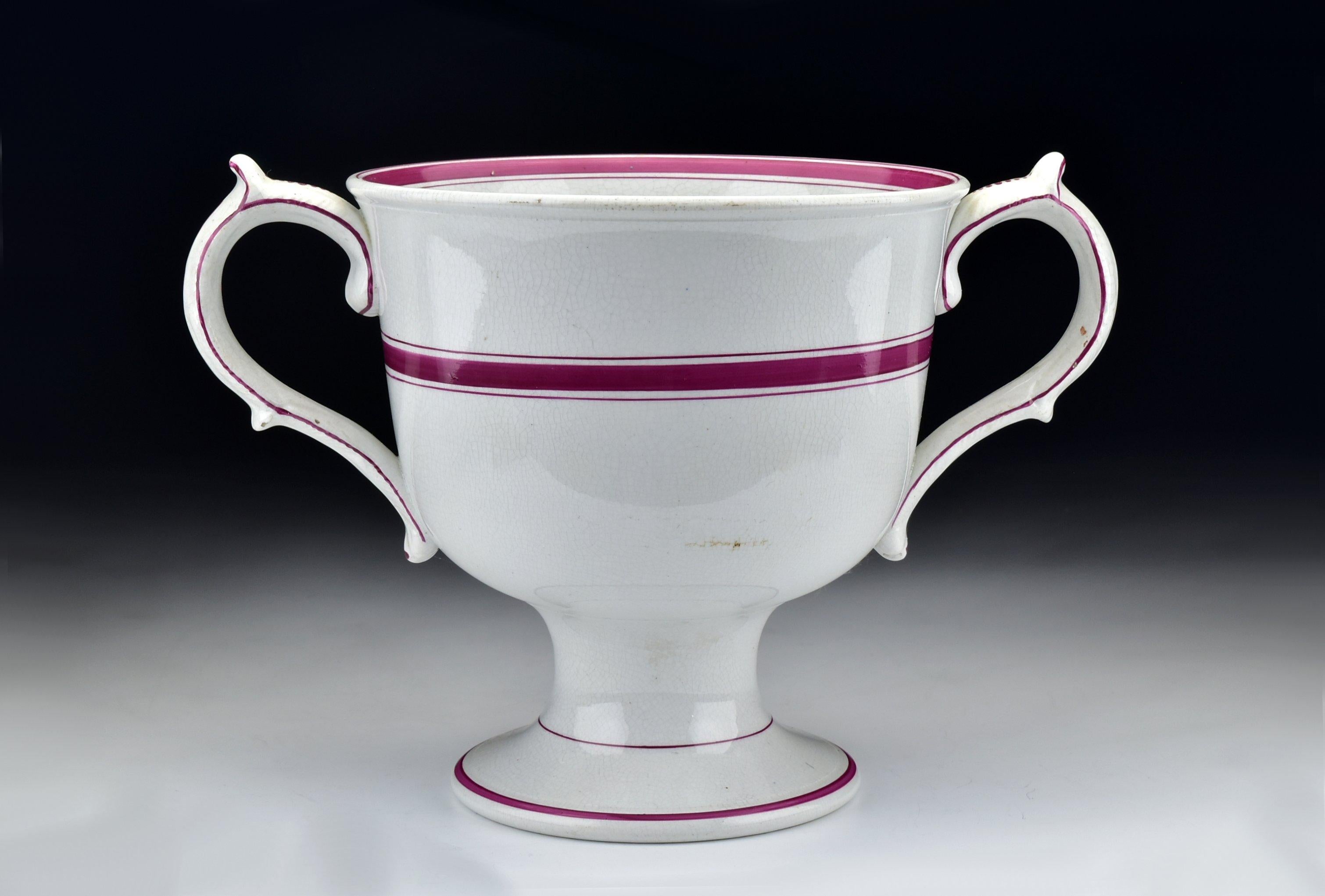 19th Century Cork Edge and Malkin Burslem Staffordshire Loving Cup with Frog 1