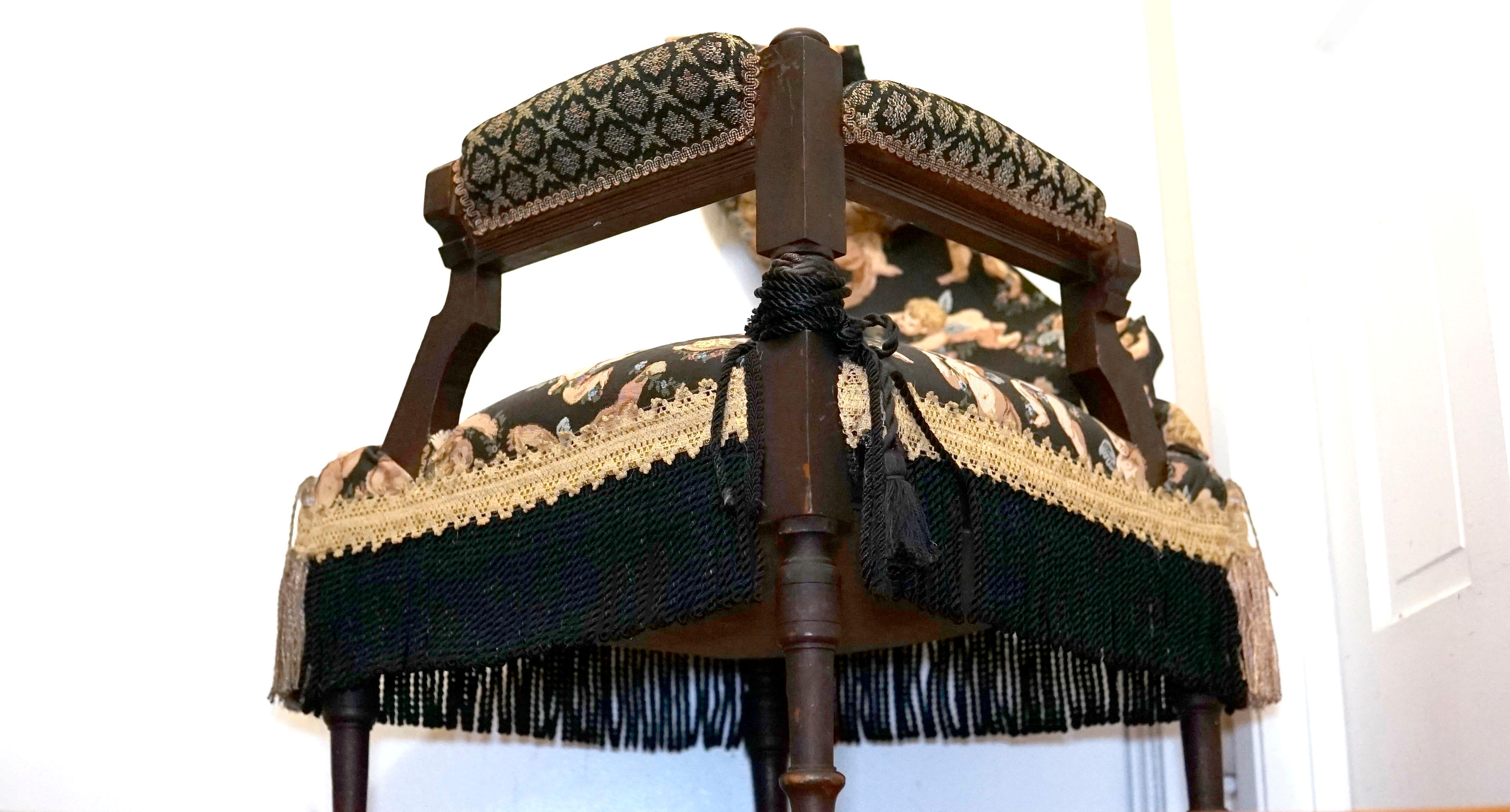 Walnut 19th Century Corner Chair American or English