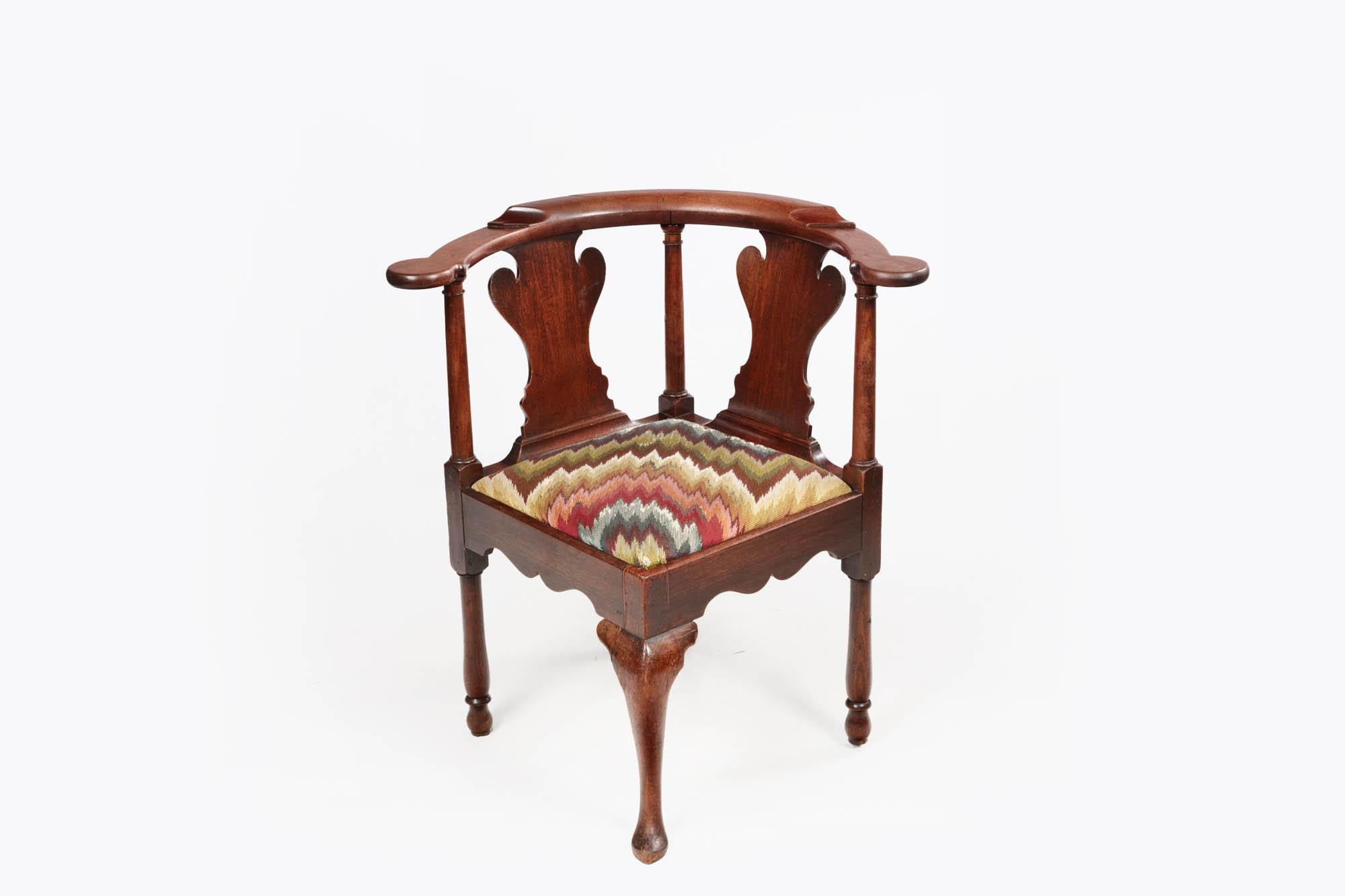 Irish 19th Century Corner Seat For Sale