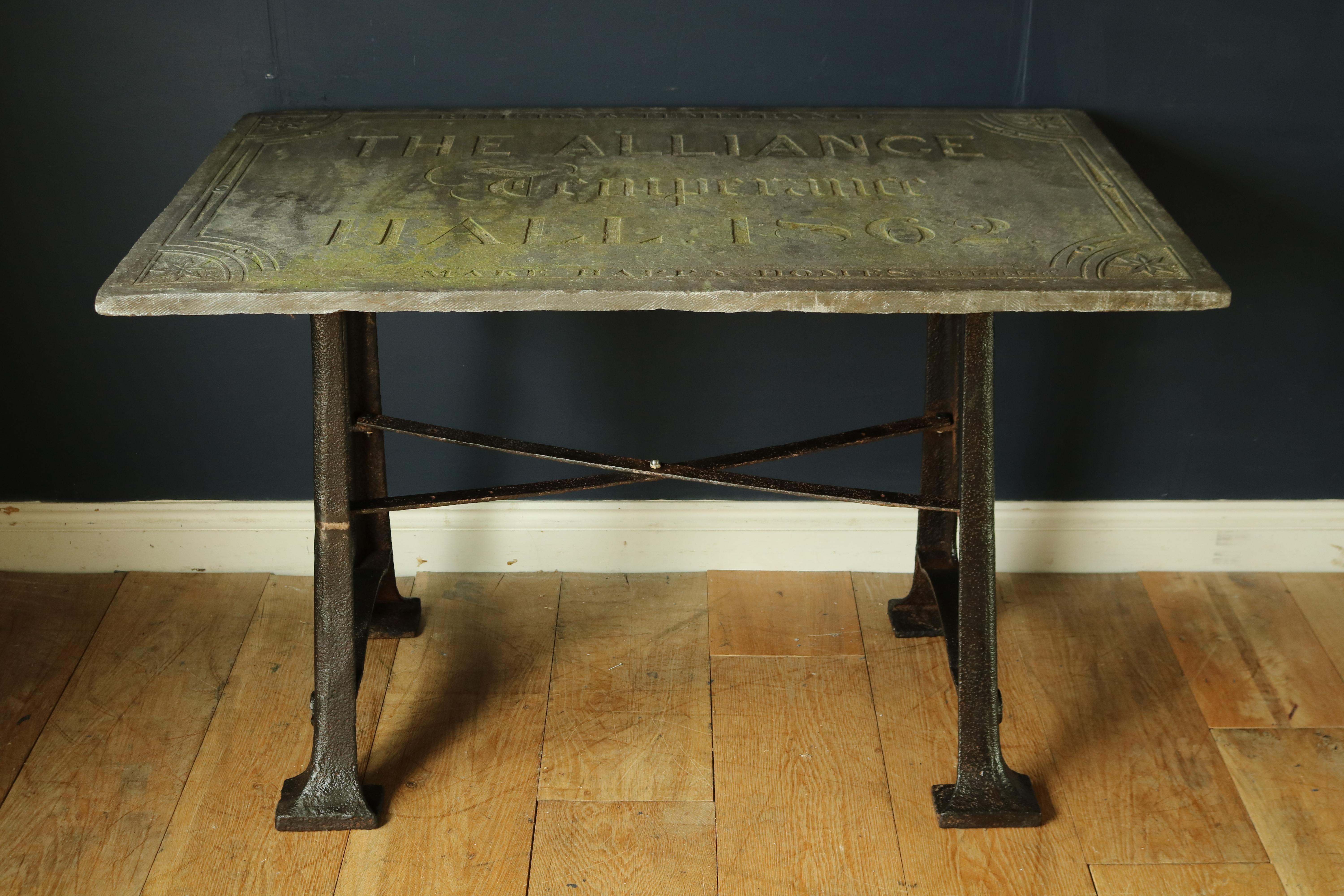Victorian 19th Century Cornish Slate Table