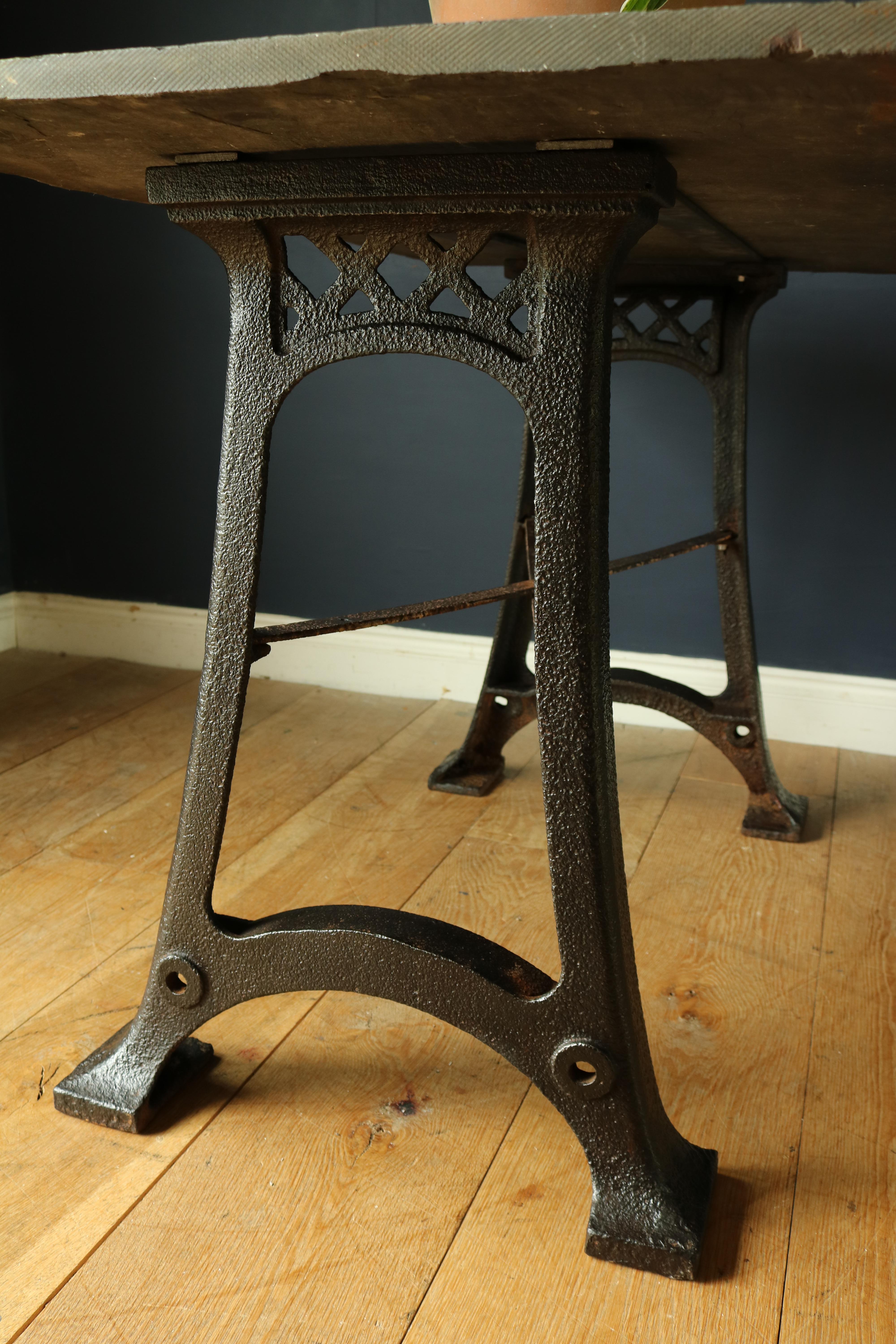 Hand-Carved 19th Century Cornish Slate Table
