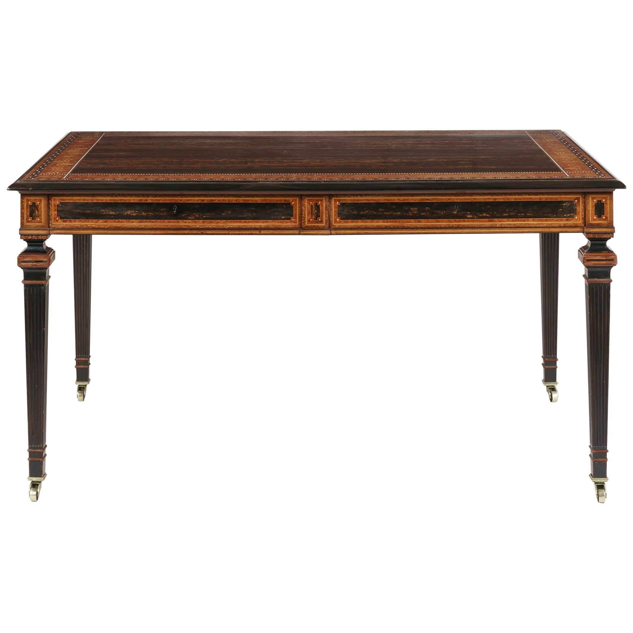 19th Century Coromandel and Inlaid Table Attributed to Jackson & Graham For Sale