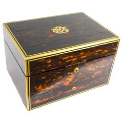 19th Century Coromandel and Brass Banded Jewellery Box Coton Hall