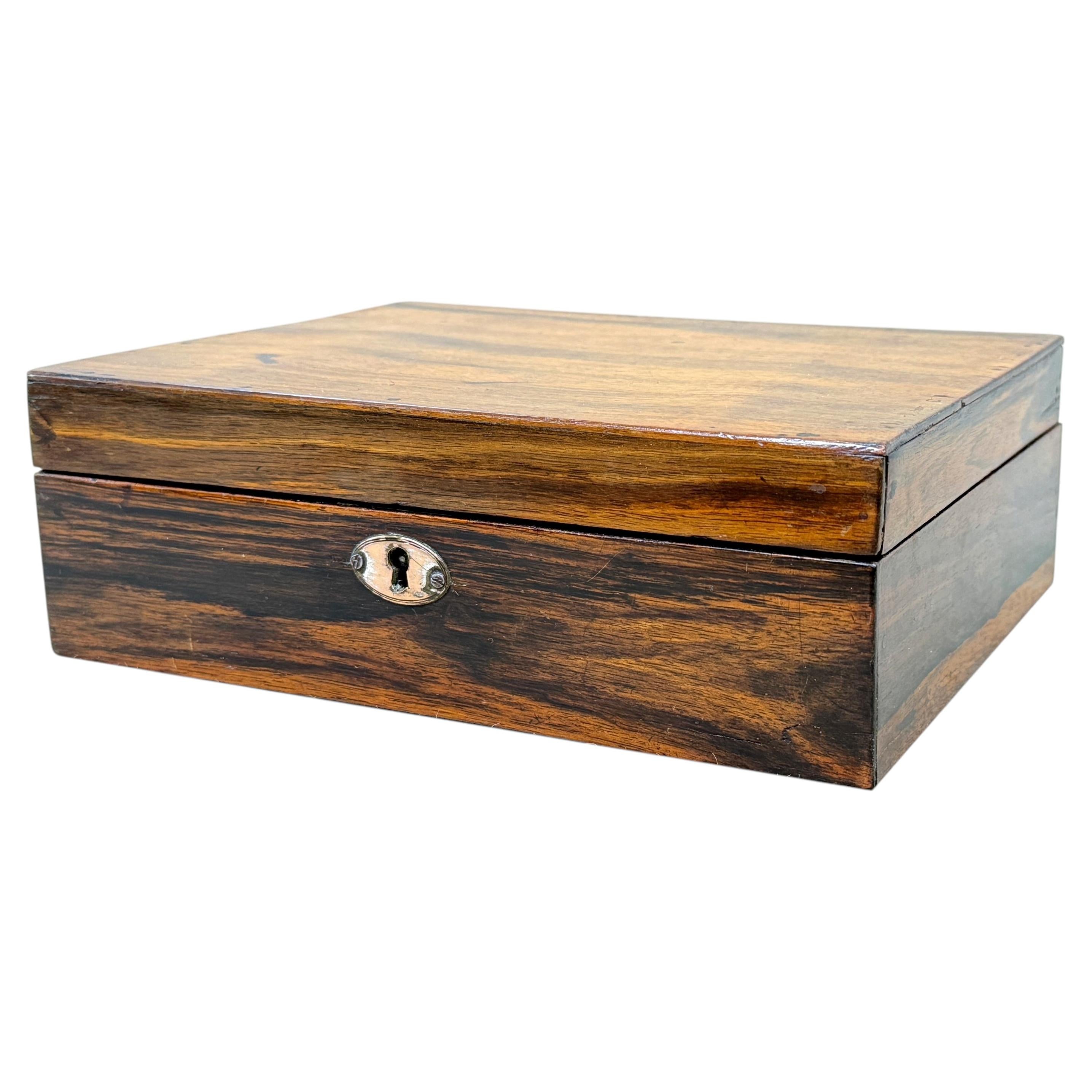 19th Century Coromandel Rectangular Work Box For Sale
