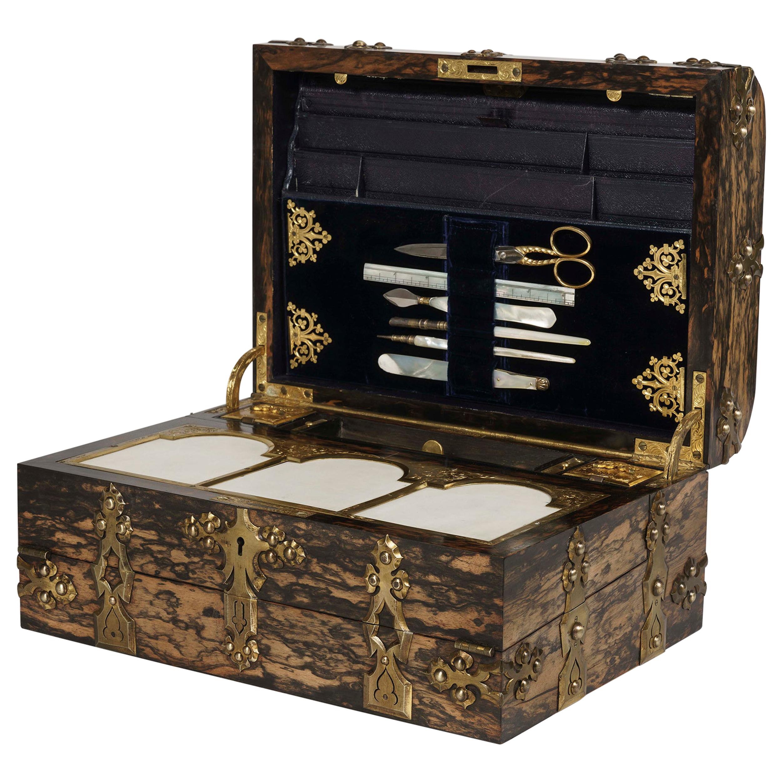 19th Century Coromandel Writing and Stationary Box by Howell, James & Co