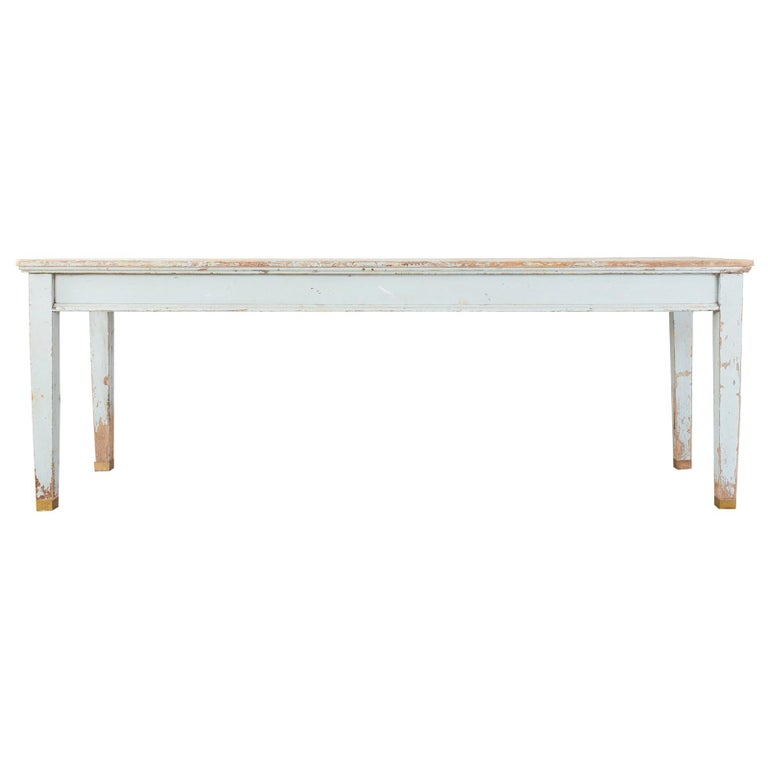 19th Century Country American Painted Pine Farmhouse Table For Sale at ...