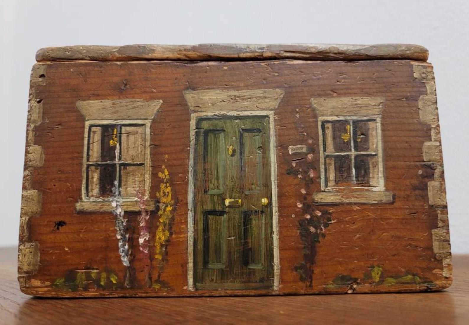 Hand-Crafted 19th Century Country English Architectural Hand Painted Table Box