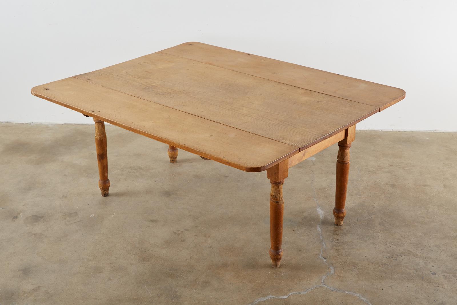 farmhouse drop leaf dining table