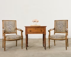 19th Century Country English Fruitwood Farmhouse Work Table