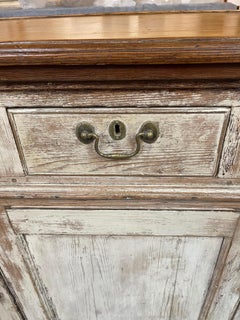 19th Century Country English Painted Oak Buffet