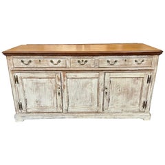 Antique 19th Century Country English Painted Oak Buffet