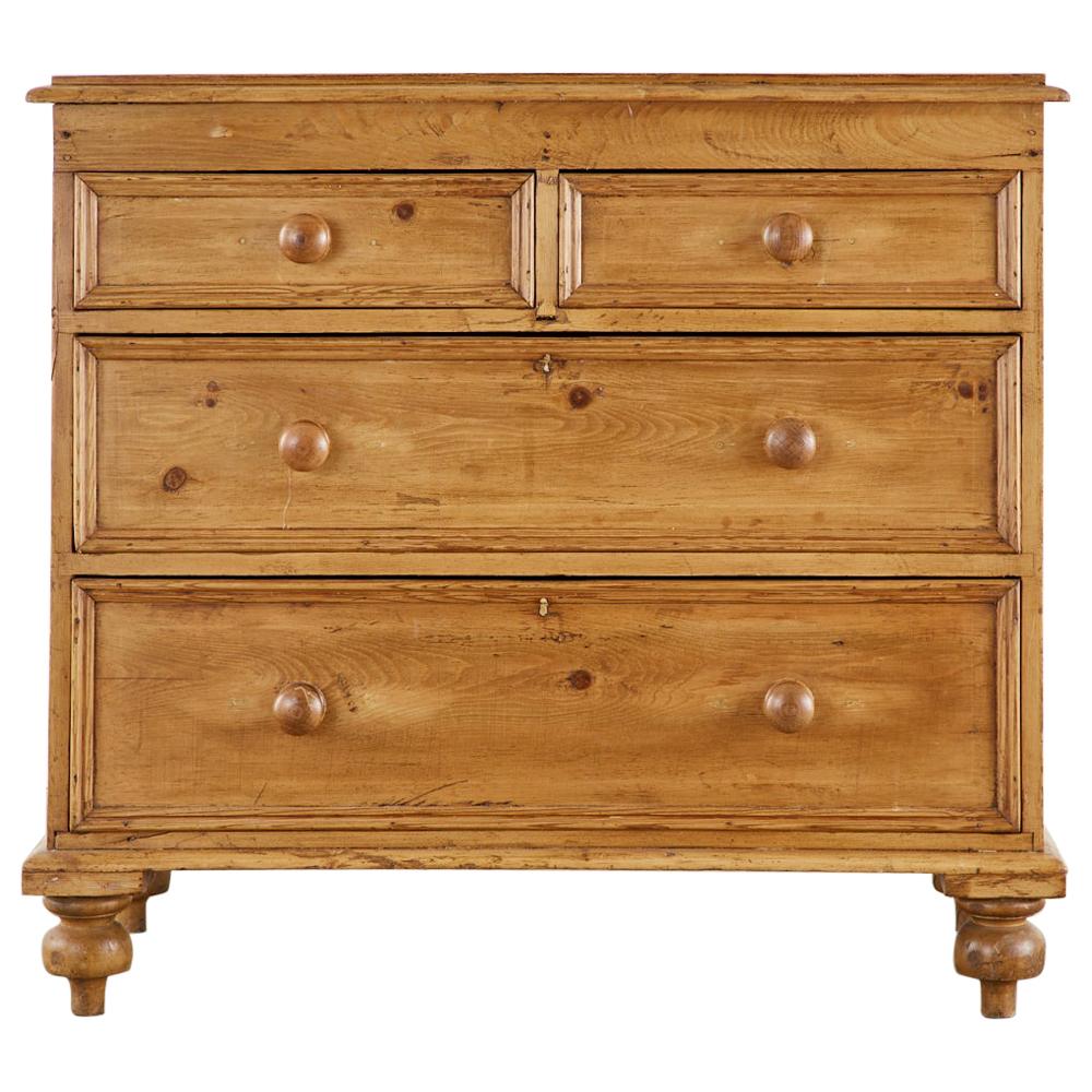 19th Century Country English Pine Dresser Commode or Chest at 1stDibs