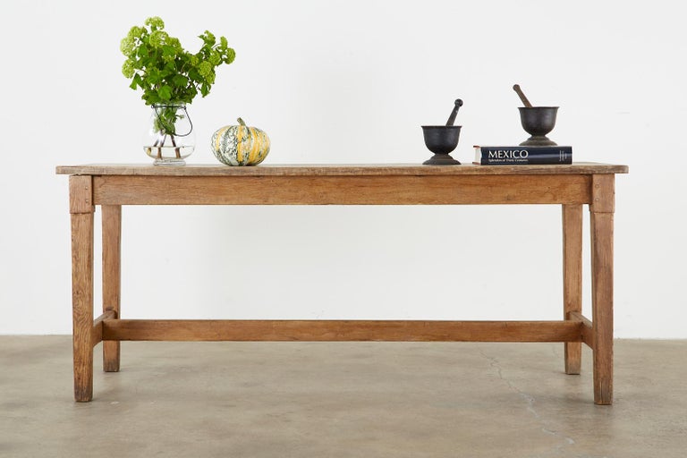 19th Century Country English Pine Farmhouse Dining Table For Sale At 1stdibs