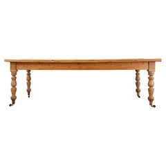 19th Century Country English Pine Farmhouse Dining Table