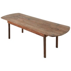19th Century Country English Pine Farmhouse Harvest Table