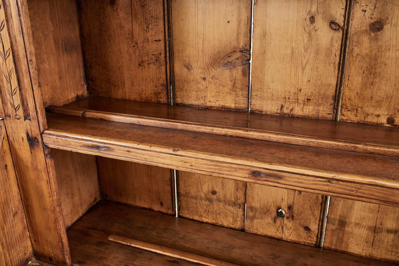 19th Century Country English Pine Welsh Dresser with Cupboard 12