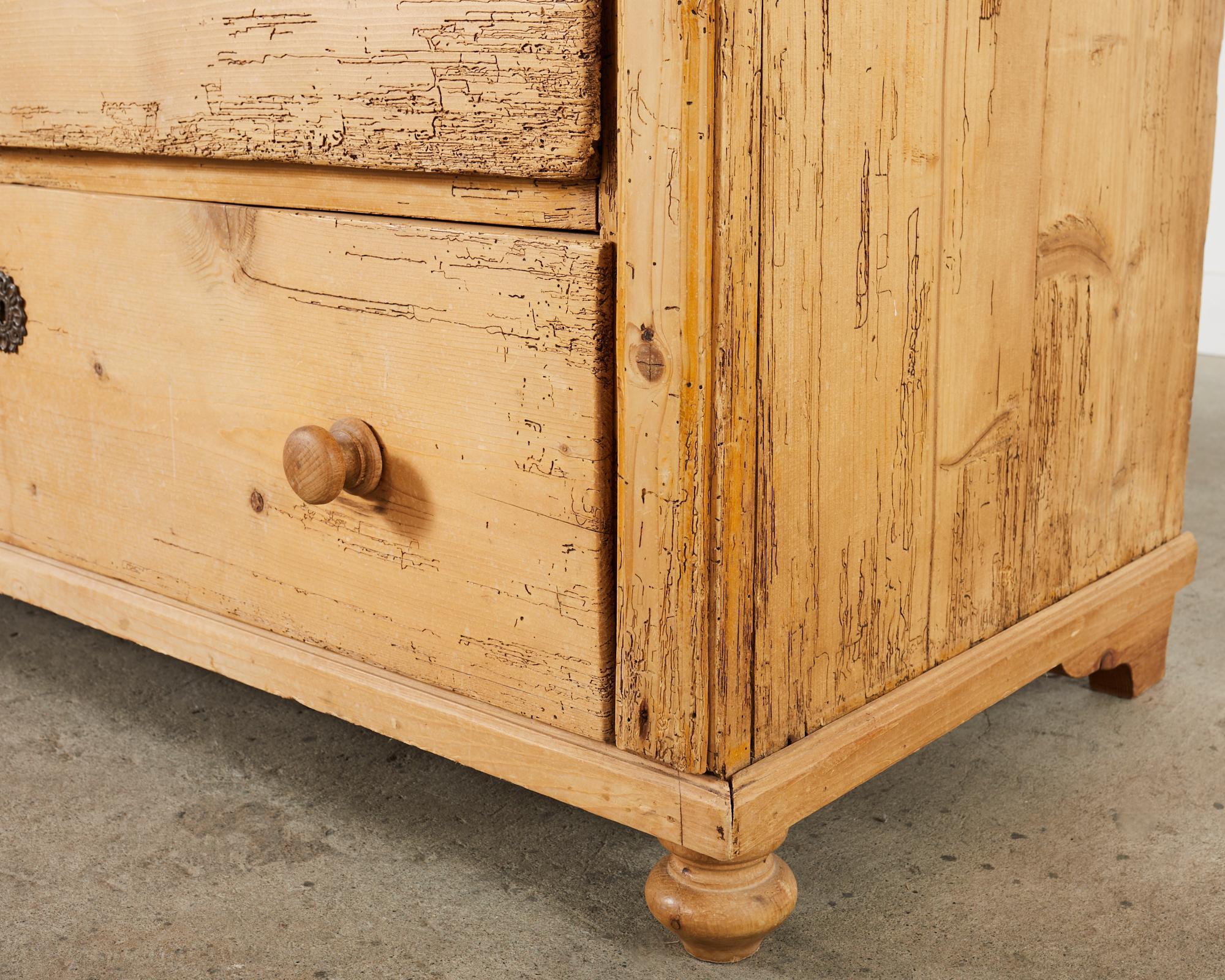 19th Century Country English Provincial Pine Chest of Drawers For Sale 9