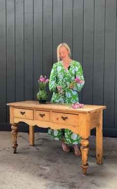 19th Century Country English Provincial Pine Dresser Console Table