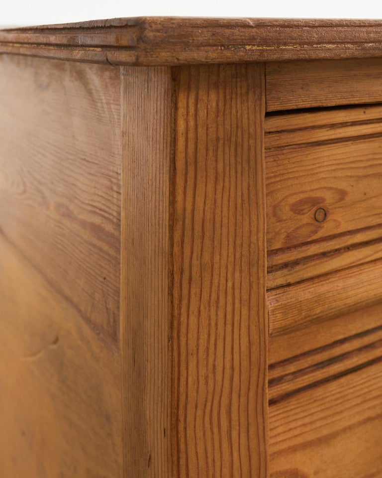 19th Century Country English Provincial Pine Sideboard Server For Sale