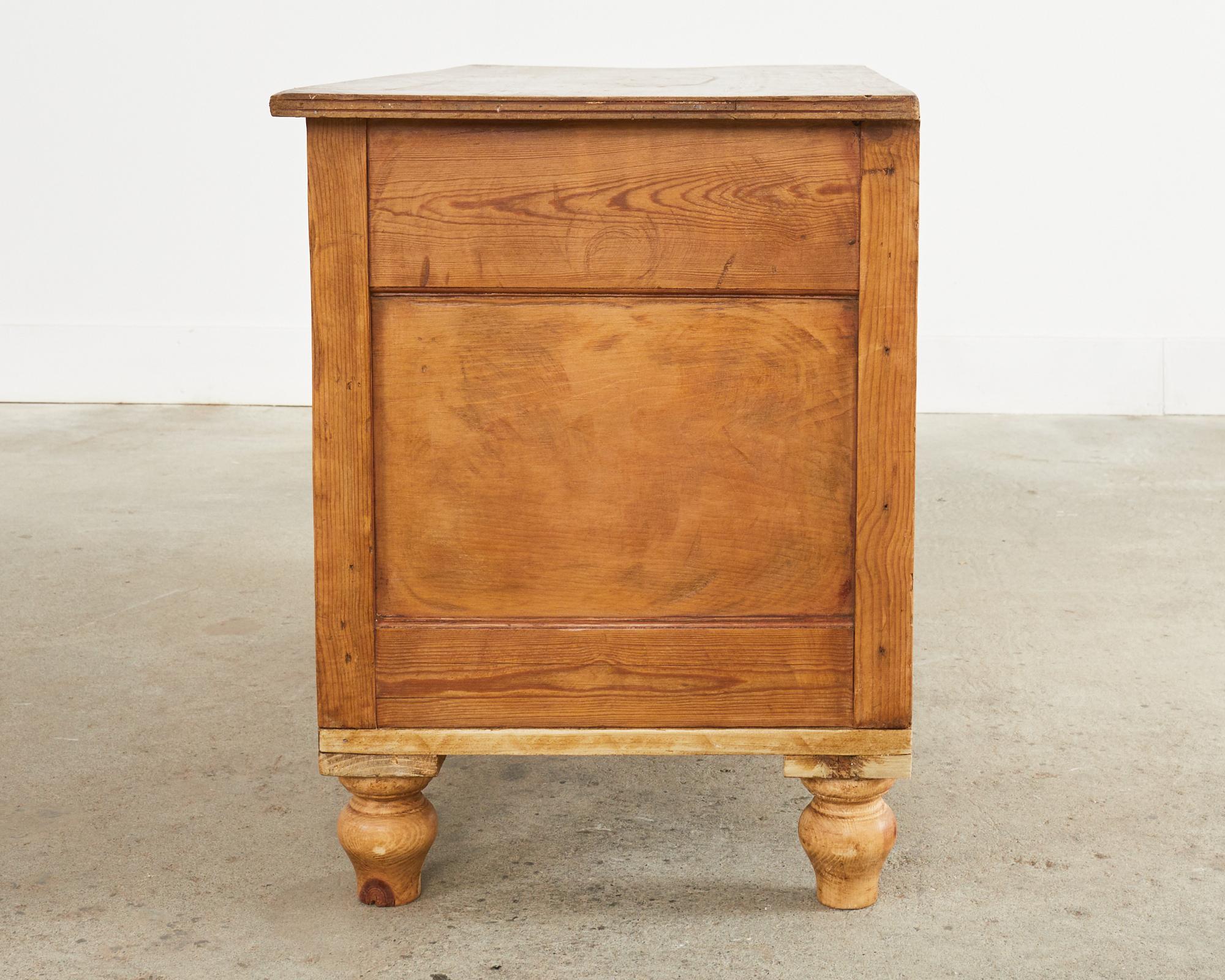 19th Century Country English Provincial Pine Sideboard Server For Sale 8
