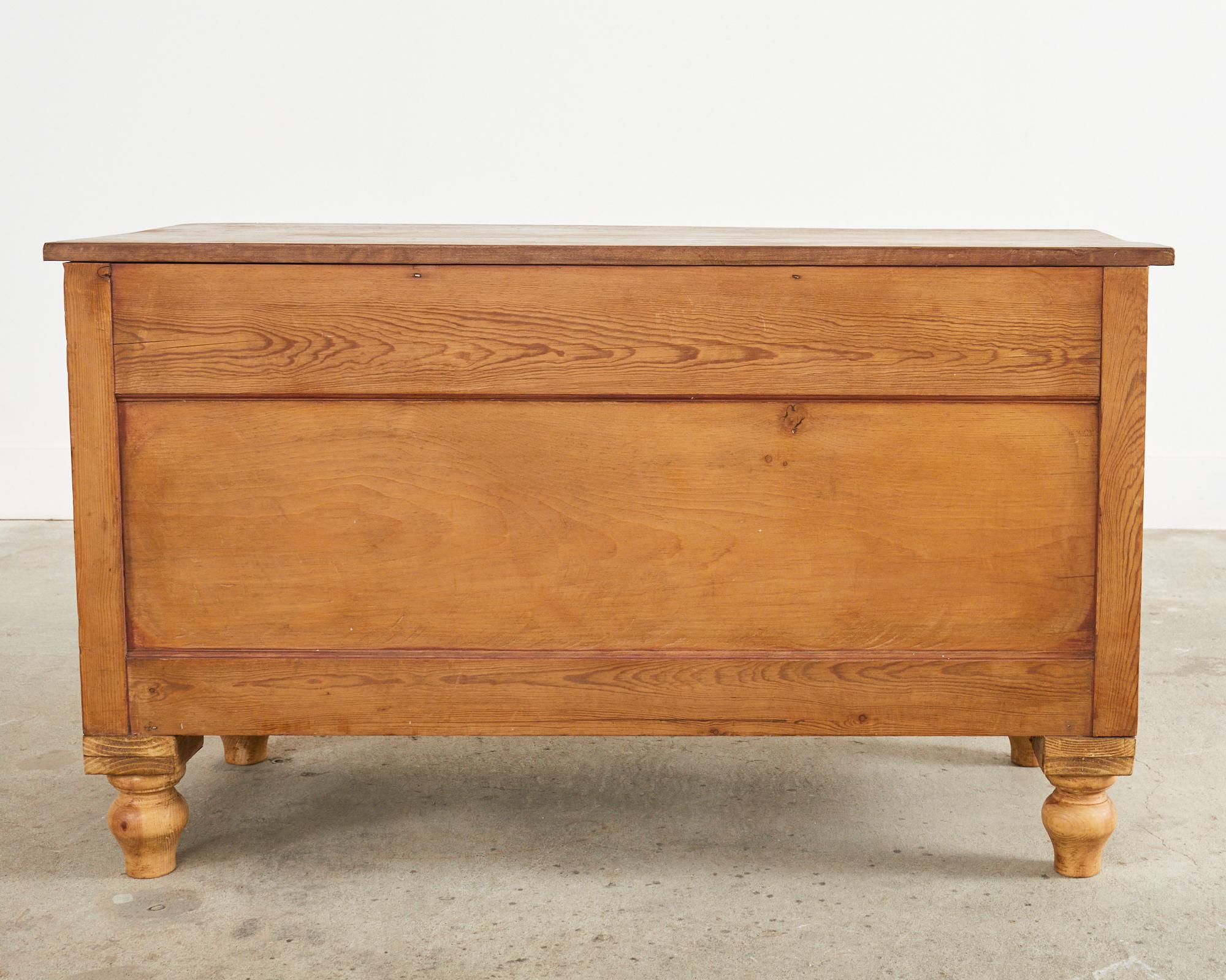 19th Century Country English Provincial Pine Sideboard Server For Sale 15