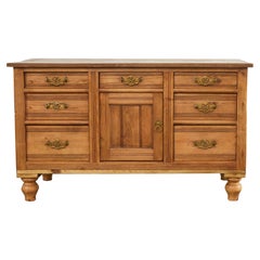 19th Century Country English Provincial Pine Sideboard Server