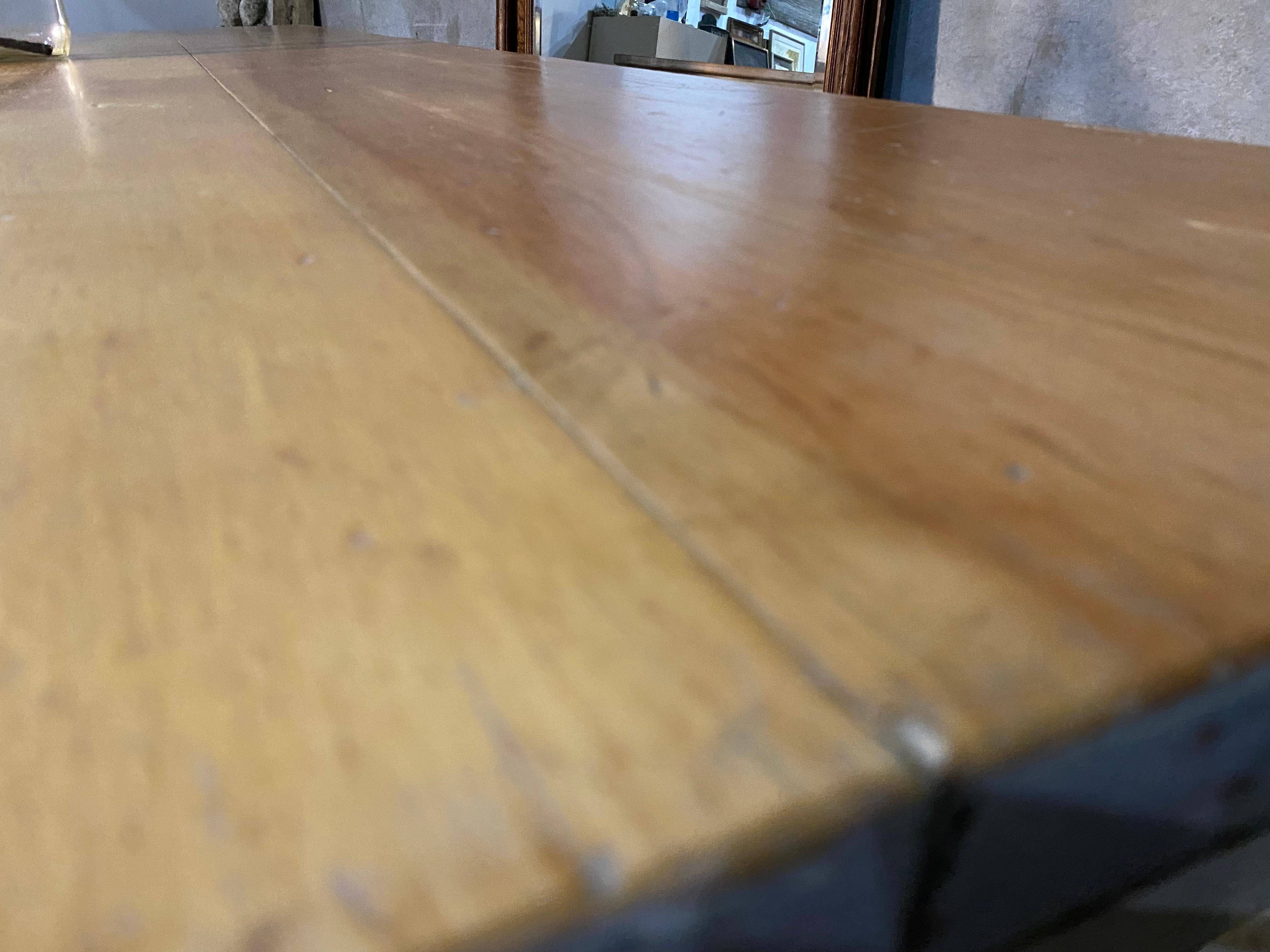 Late 19th Century 19th Century Country Farm Table in Original Paint
