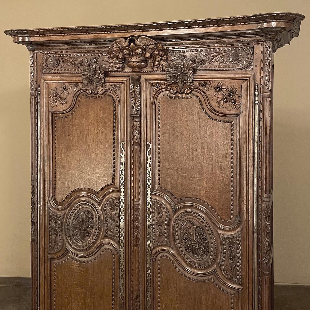 19th Century Country French Armoire Du Marriage from Normandie For Sale 6