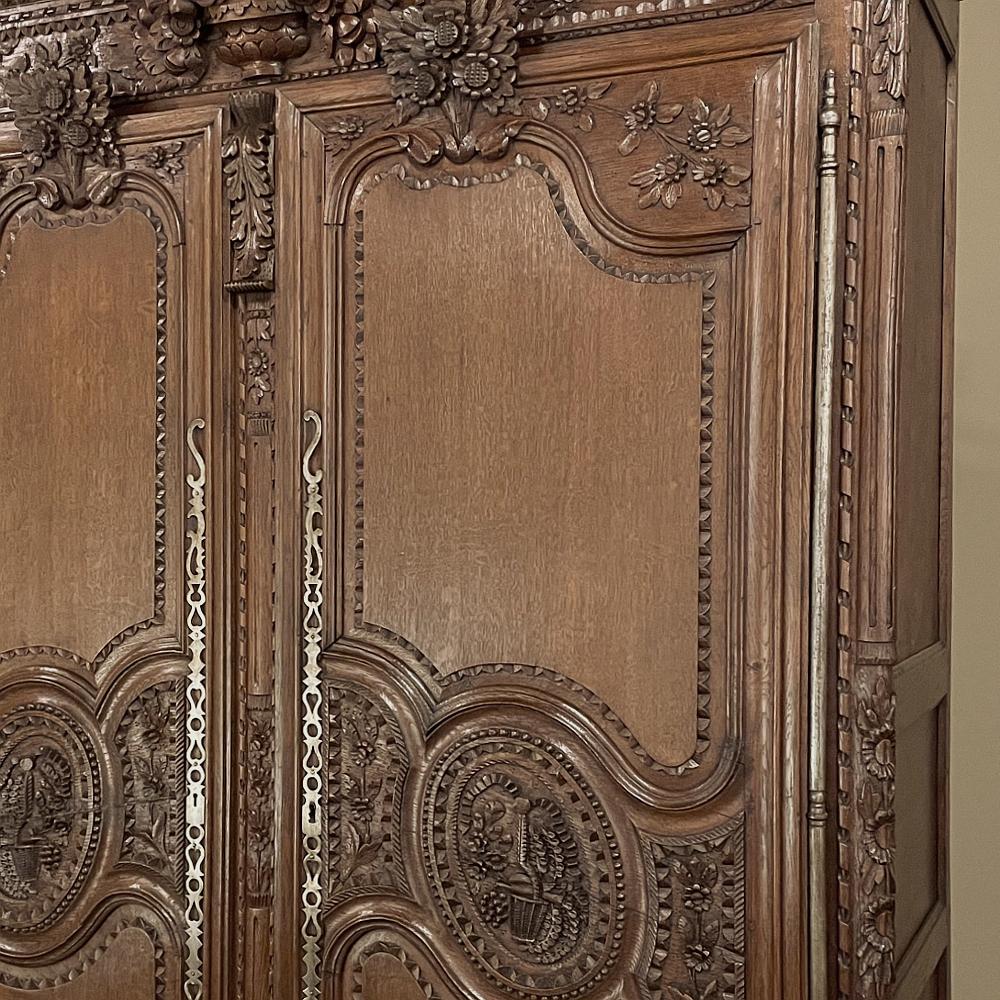 19th Century Country French Armoire Du Marriage from Normandie For Sale 7