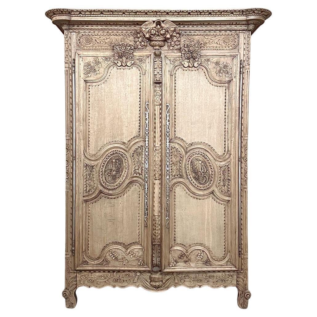 19th Century Country French Armoire Du Marriage from Normandie