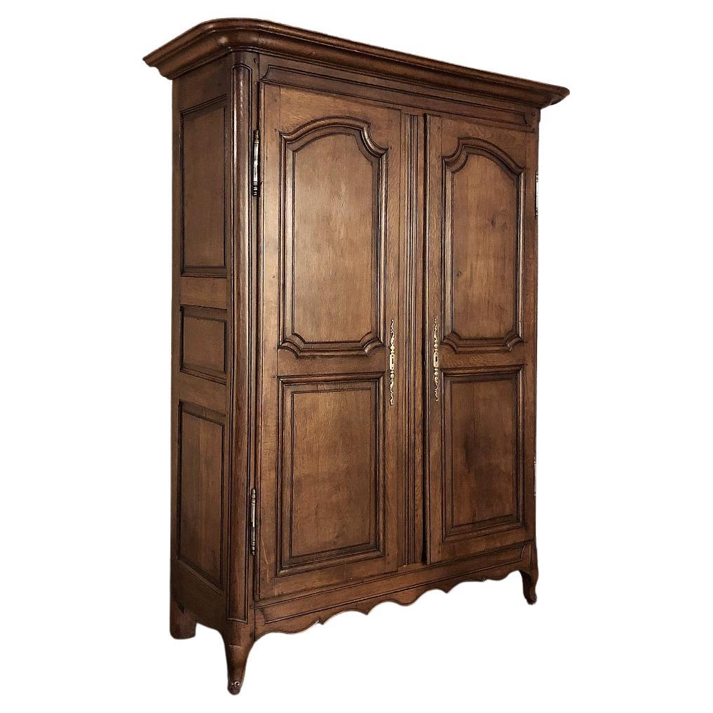 19th Century French Renaissance Style Armoire in Fruitwood with Double