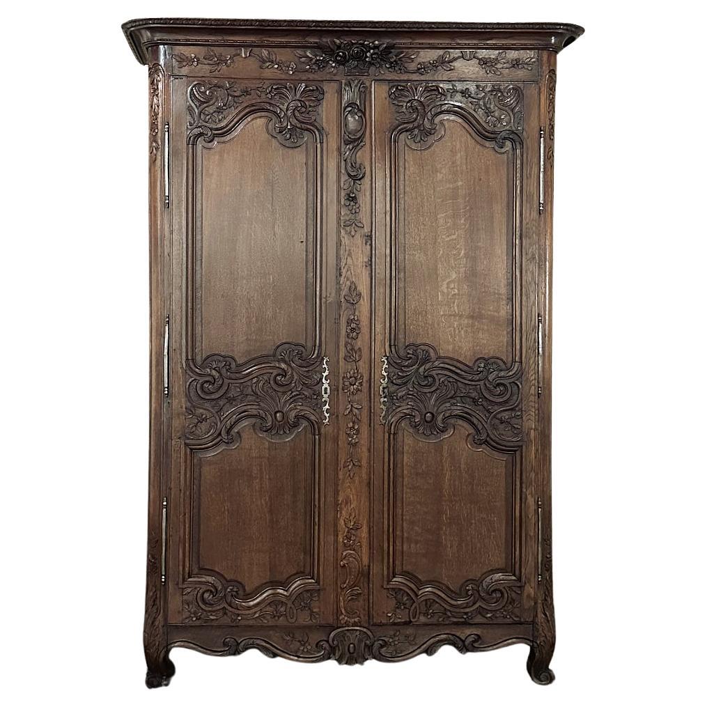 19th Century Country French Armoire from Normandie For Sale
