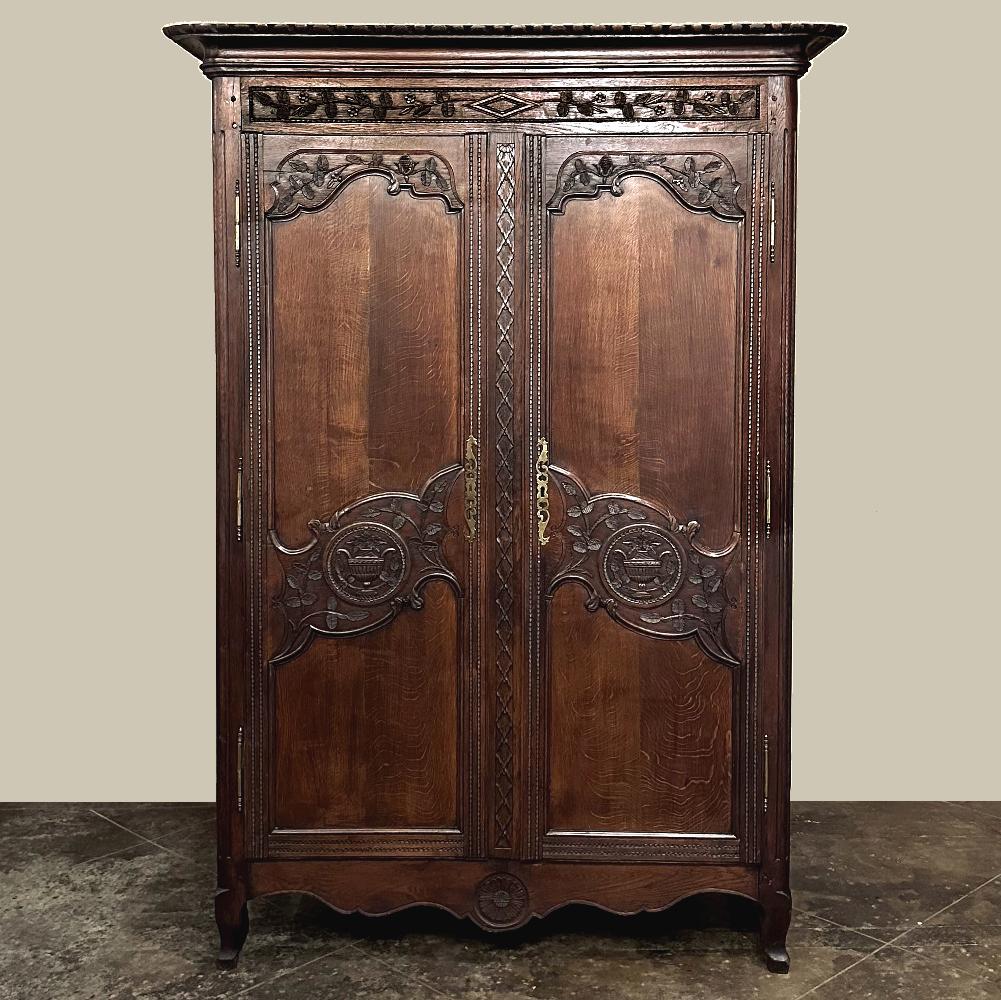 Neoclassical 19th Century Country French Armoire ~ Wardrobe For Sale