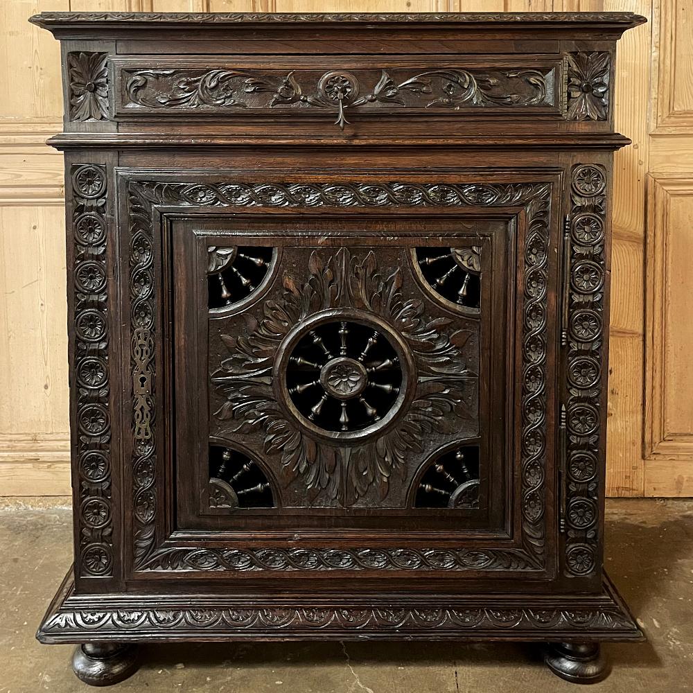 Late 19th Century 19th Century Country French Brittany Confiturier ~ Cabinet