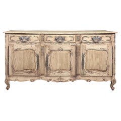 19th Century Country French Buffet ~ Argentier in Stripped Oak