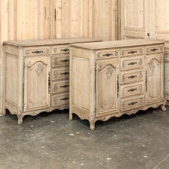 19th Century Country French Buffet in Stripped Oak