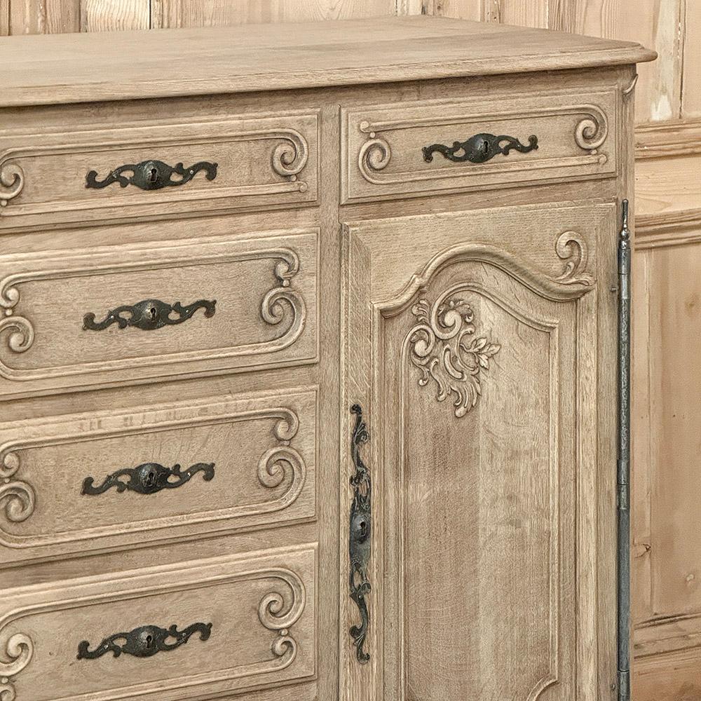 Fine XIX secolo Buffet francese di campagna del XIX secolo in Oak striato in vendita