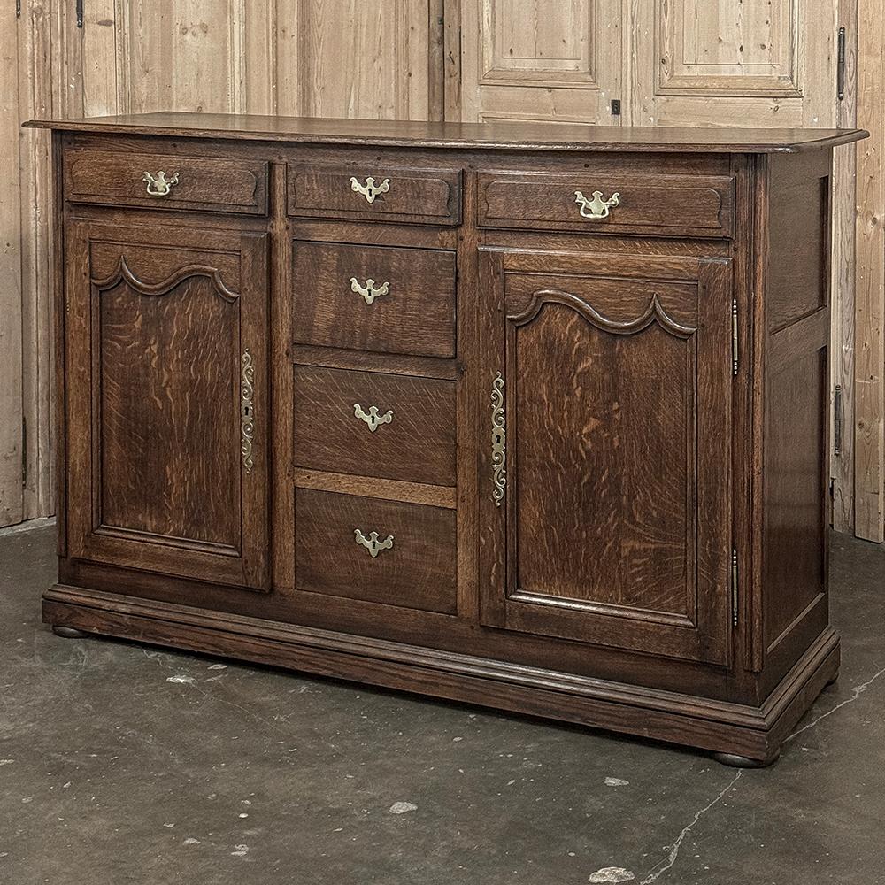 Rustic 19th Century Country French Buffet ~ Linen Press For Sale