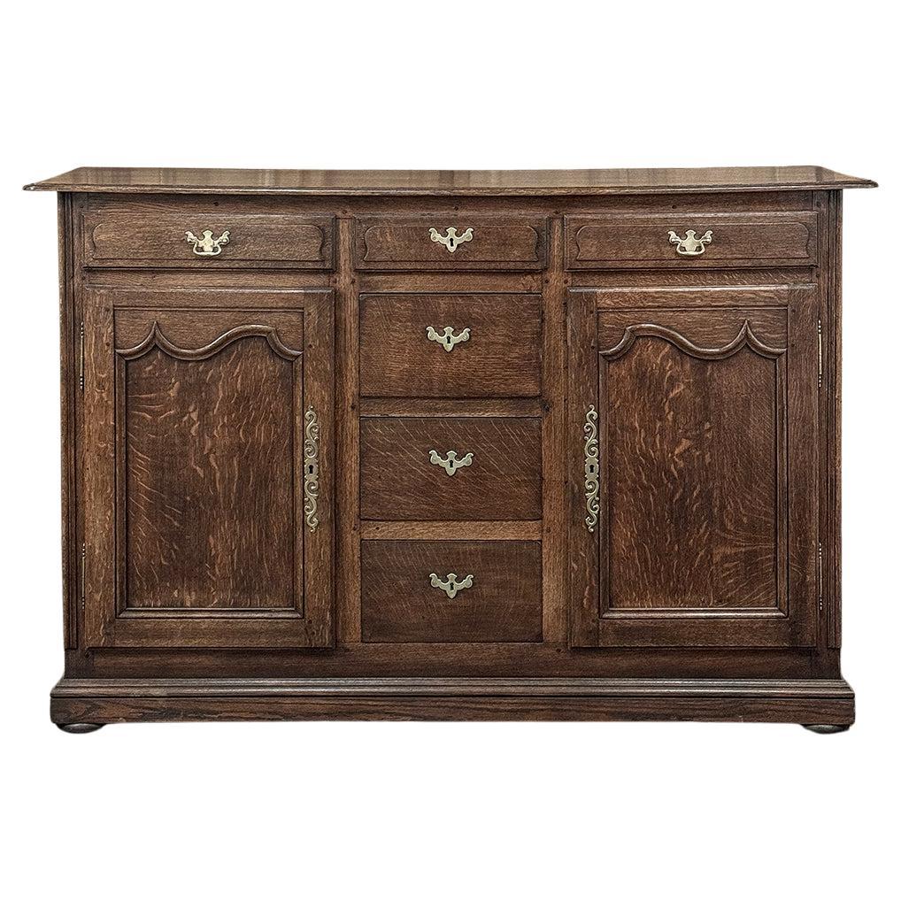 19th Century Country French Buffet ~ Linen Press For Sale