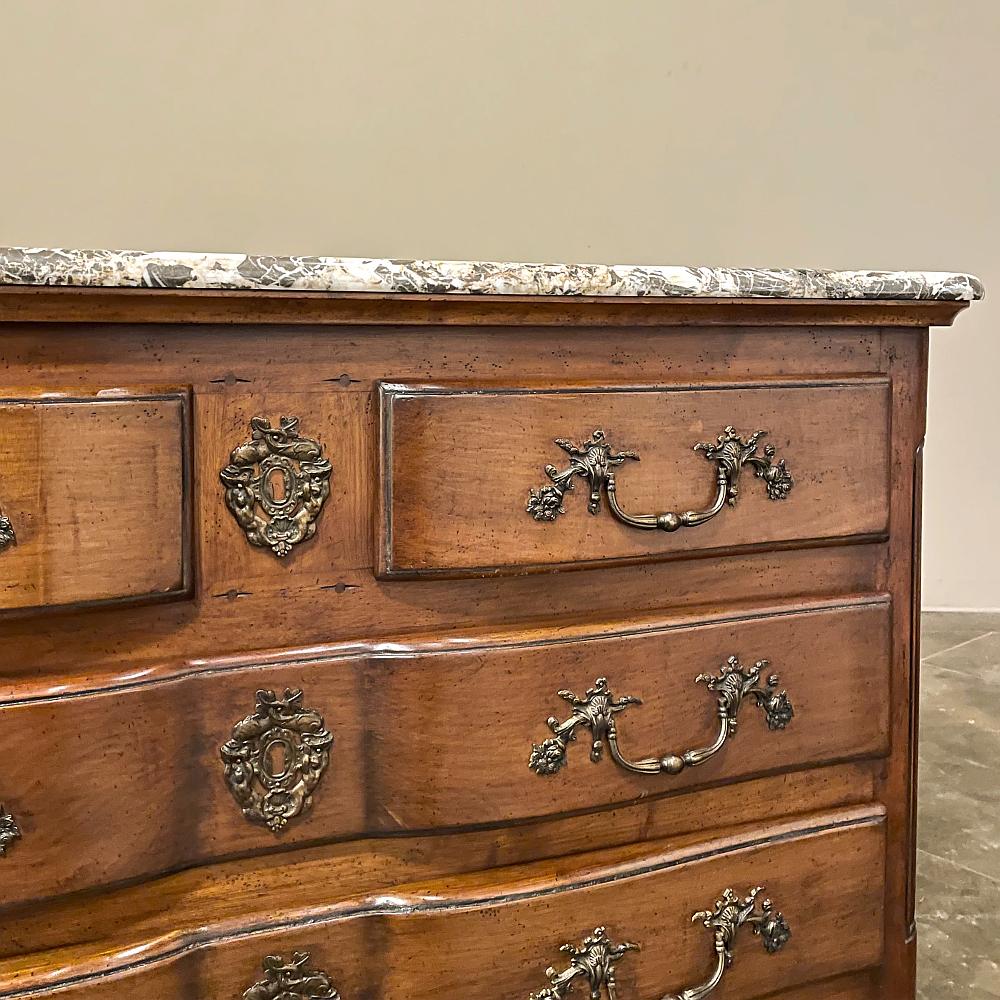 19th Century Country French Cherrywood Marble Top Commode For Sale 6