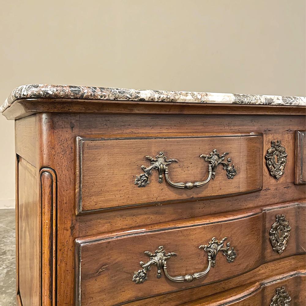 19th Century Country French Cherrywood Marble Top Commode For Sale 8