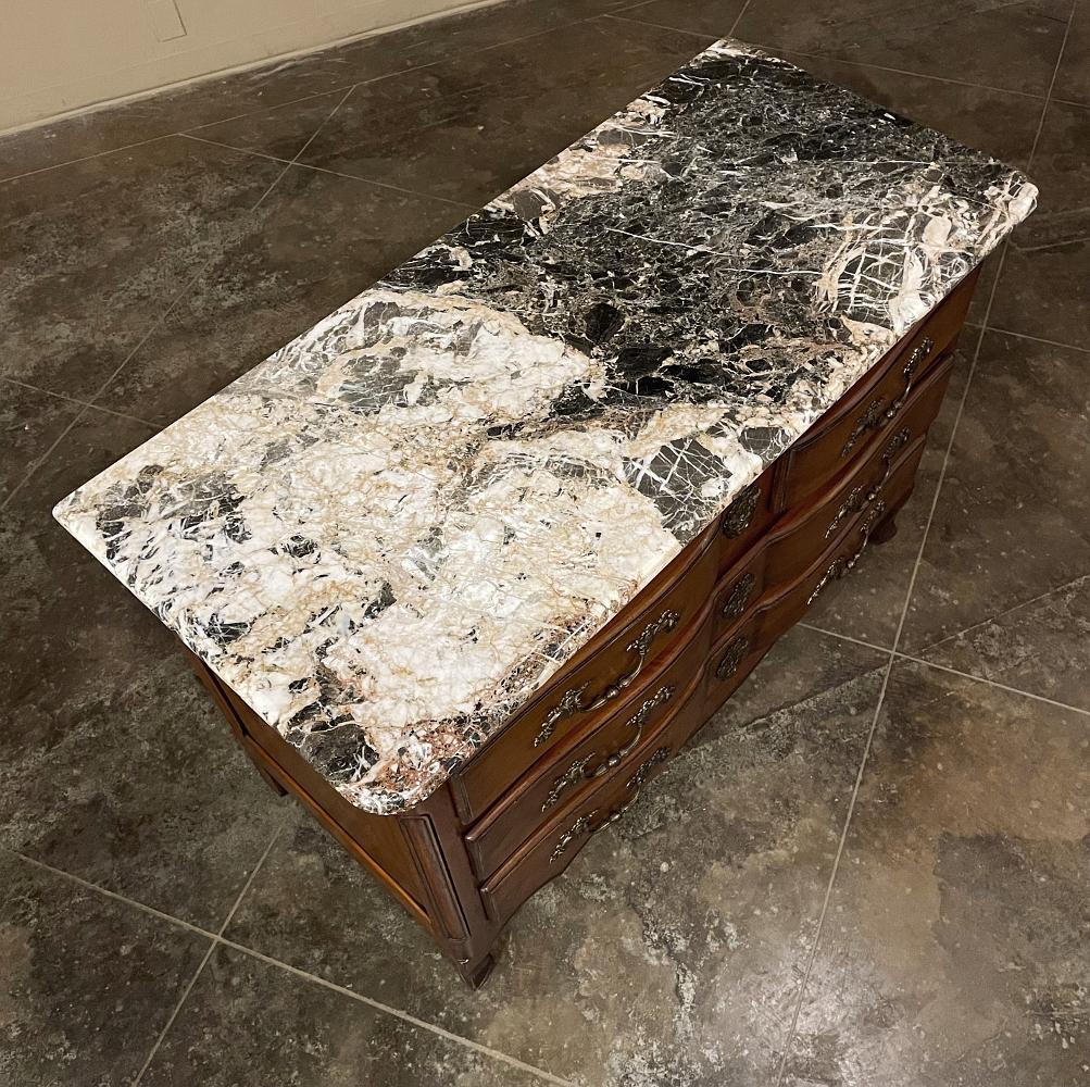 19th Century Country French Cherrywood Marble Top Commode For Sale 10