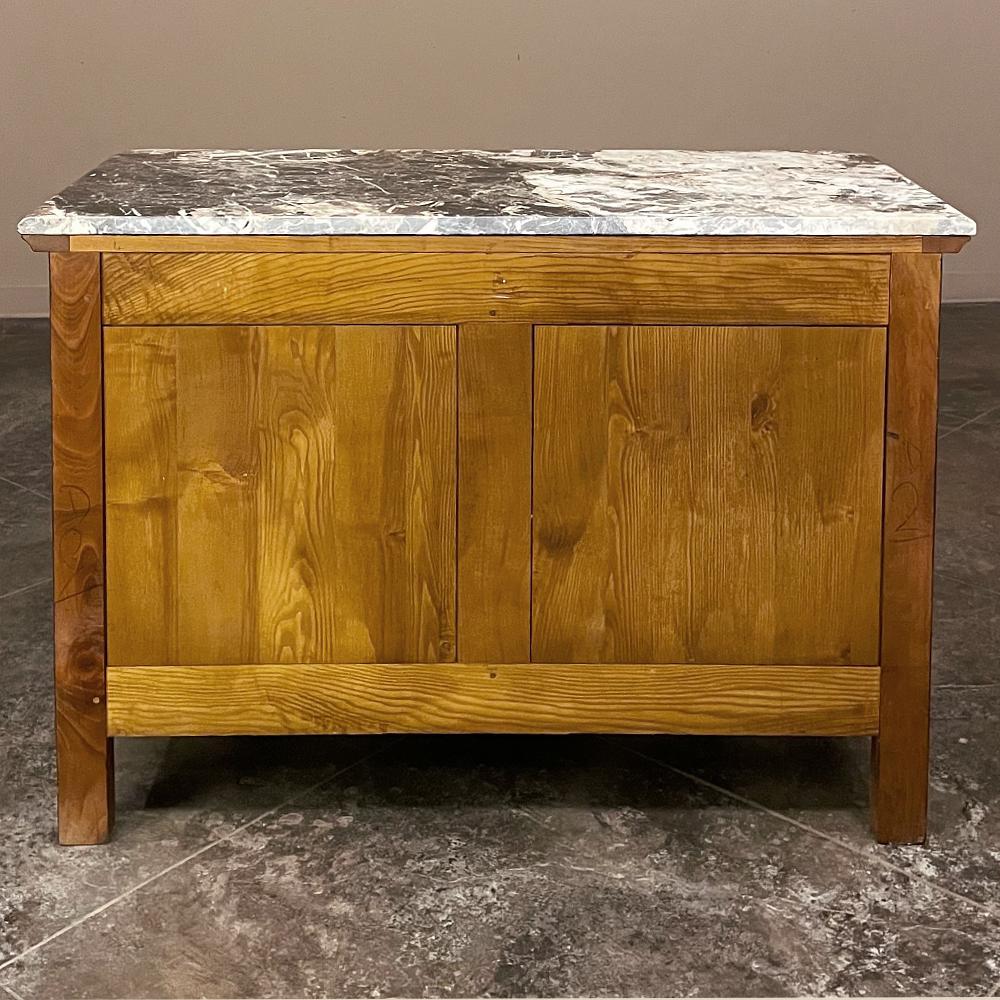 19th Century Country French Cherrywood Marble Top Commode For Sale 12